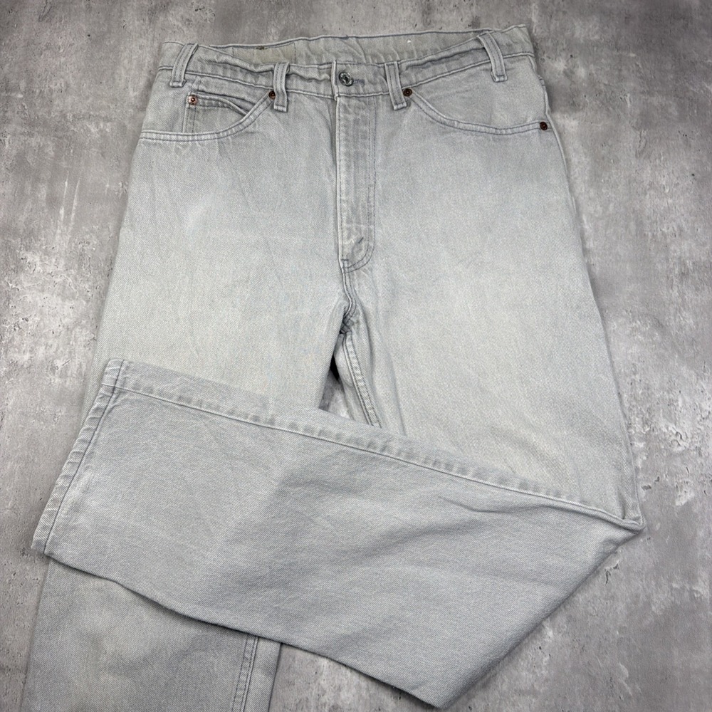 Vintage 80s Levi's Black Tab 40509 0257 Gray Denim Jeans Fits 32x34 Made In USA
